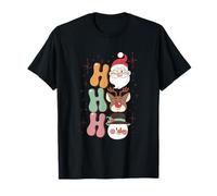 Groovy Christmas Père Noël Renne Bonhomme de Neige Ho Vintage années 60 T-Shirt