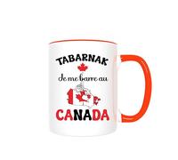 Groovy crea Cadeau canada - mug drapeau candien - tabarnak je me barre au canada - Idée cadeau humour voyage au canada anniversaire- Cadeau homme femme fan du canada noël