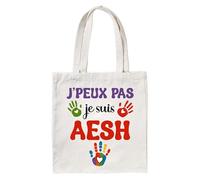Groovy crea cadeau pour aesh - tote bag je peux pas je suis aesh - cadeau aesh d'école fin d'année - cadeau avs aesh noël - Tote bag aesh humour