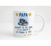 Groovy Crea Cadeau pour Routier Papa - Mug Personnalisé Chauffeur Original - Accessoire Camion - Idée Cadeau Homme Noël Anniversaire