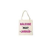 Groovy crea Cadeau raleuse. Tote bag femme raleuse. Cadeau drôle raleuse. Sac madame raleuse. Raleuse moi jamais, idée cadeau rigolo copine collègue raleuse noël anniversaire.