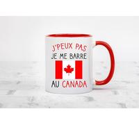Groovy crea Cadeau voyage canada. Canada quebec français. Canada mug. Cadeau homme original départ canada noël anniversaire (rouge)