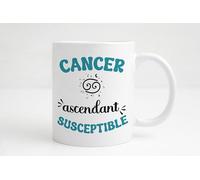 Groovy crea Mug Cancer Ascendant Susceptible - Astrologie humour homme - Cadeau humour collègue anniversaire - Idée cadeau signe astro noël