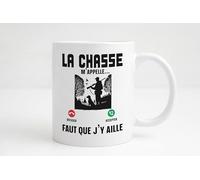 Groovy crea Mug Chasseur Humour - Tasse Chasse Originale - Idée Cadeau Passion Chasse Homme - Anniversaire, Retraite, Fête des Pères ou Noël