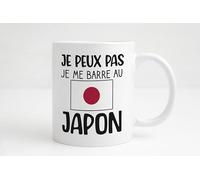 Groovy crea Mug Japon - Je peux pas je me barre au Japon - Cadeau humour voyage - Tasse fan manga et culture japonaise - Idée cadeau originaL drapeau japonais