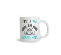 Groovy crea Mug je peux pas j'ai grand prix cadeau homme course de voitures mécanicien sport automobiles. Idée cadeau papa noël, fête des pères.