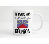 Groovy crea Mug Je Peux Pas Je Me Barre à La Réunion - Cadeau Voyage Humour Vacances Île DOM-TOM - Tasse Café Thé