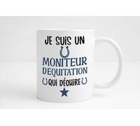 Groovy crea Mug Je suis un moniteur d’équitation qui déchire - Cadeau cheval humour homme - Idée cadeau coach équitation