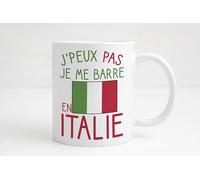 Groovy crea Mug voyage en Italie - Je peux pas je me barre en Italie - Cadeau départ Italie en Camping car - Idée cadeau italien humour
