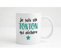 Groovy crea Tasse super tonton - Je suis un tonton qui déchire - Cadeau joyeux anniversaire - Idée cadeau oncle noël - Mug humour famille