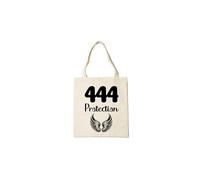 Groovy crea Tote Bag 444 Angel Number - Sac Cabas Imprimé - Accessoire Mode Spirituel et Mystique - “Protection” - Idée Cadeau Femme Développement Personnel, Numérologie, Ésotérisme
