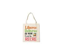 Groovy crea Tote bag humour AVS ATSEM AESH- Libérée délivrée… ah non c’est la récré - Cadeau fin d’année scolaire - Sac institutrice, accompagnante scolaire