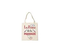 Groovy crea Tote Bag Infirmière - La Reine de la Piquouze - Sac imprimé humoristique - Cadeau IDEL, Aide-soignante, Étudiante en soins