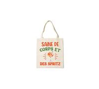 Groovy crea Tote bag saine de corps et des spritz - Cadeau apéro copine - Tote bag apéro femme - copine cadeau noël - cadeau anniversaire copine - sac de courses copine - Cadeau apéro humour été