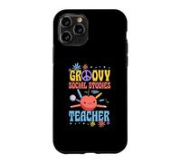 Groovy Fleur de Paix pour Professeur d'études sociales années 60 Coque pour iPhone 11 Pro