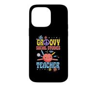 Groovy Fleur de Paix pour Professeur d'études sociales années 60 Coque pour iPhone 14 Pro Max