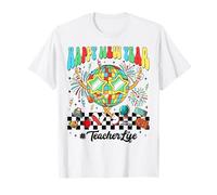 Groovy Happy New Year 2026 Boule Disco Feu d'artifice T-Shirt