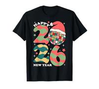 Groovy Happy New Year 2026 Chapeau de Père Noël Disco pour Enfants T-Shirt