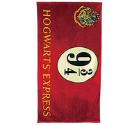 Groovy Harry Potter Platform 9 3/4 Bath/Beach Towel-Official, Cotton, Burgundy, 75 x 150cm