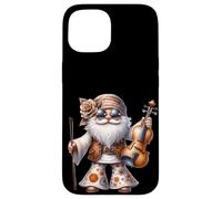 Groovy Hippie GNOME Graphic for Music Teacher Funny Violin Coque pour iPhone 15
