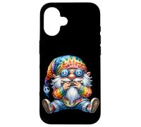 Groovy Hippie GNOME with Harmonica for Adults Funny Dad Life Coque pour iPhone 16