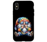 Groovy Hippie GNOME with Harmonica for Adults Funny Dad Life Coque pour iPhone X/XS