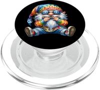Groovy Hippie GNOME with Harmonica for Adults Funny Dad Life PopSockets PopGrip pour MagSafe