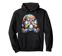 Groovy Hippie GNOME with Harmonica for Adults Funny Dad Life Sweat à Capuche