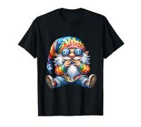 Groovy Hippie GNOME with Harmonica for Adults Funny Dad Life T-Shirt
