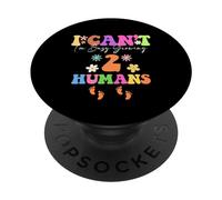 Groovy I Can't I'm Busy Growing Twins Grossesse Fête des Mères PopSockets PopGrip Adhésif