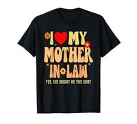 Groovy I Love Heart My Mother In-Law Family T-Shirt