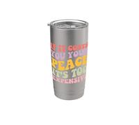 Groovy If It Costs Your Peace It's Too Cher Gobelet isotherme en acier inoxydable double paroi