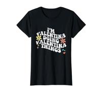Groovy Im Valentina Doing Valentina Things Funny Mother's Day T-Shirt Graphique avec Valeur