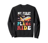 Groovy Kid My First Avion 1st Flying First a Flight Pilot Sweatshirt
