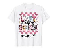 Groovy Last Day School Autographes Écrivez ma Remise de diplôme DIY T-Shirt