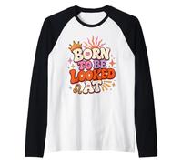Groovy Lion Zodiac Retro Born to Be Looked At Astrology Manche Raglan