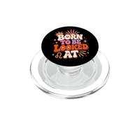 Groovy Lion Zodiac Retro Born to Be Looked At Astrology PopSockets PopGrip pour MagSafe