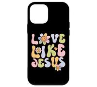 Groovy Love Like Jesus Religious God Christian Graphic Coque pour iPhone 12 Mini