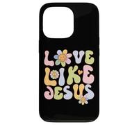 Groovy Love Like Jesus Religious God Christian Graphic Coque pour iPhone 13 Pro
