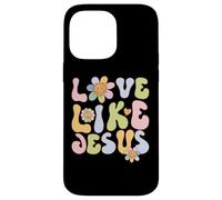 Groovy Love Like Jesus Religious God Christian Graphic Coque pour iPhone 14 Pro Max