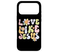Groovy Love Like Jesus Religious God Christian Graphic Coque pour iPhone 17 Pro Max