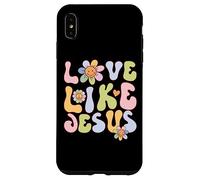 Groovy Love Like Jesus Religious God Christian Graphic Coque pour iPhone XS Max