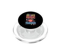 Groovy Music Teacher Années 60 Throwback Day Peace Flower PopSockets PopGrip pour MagSafe