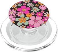 Groovy Pattern Clear PopSockets PopGrip pour MagSafe