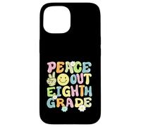 Groovy Peace Out Huitième année Enfants 8e année Dernier jour d'école Coque pour iPhone 15