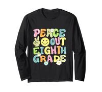 Groovy Peace Out Huitième année Enfants 8e année Dernier jour d'école Manche Longue