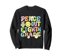 Groovy Peace Out Huitième année Enfants 8e année Dernier jour d'école Sweatshirt