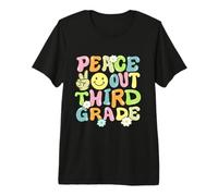 Groovy Peace Out Troisième année pour Enfants 3e année Dernier Jour d'école T-Shirt Haut de Gamme