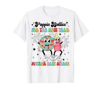 Groovy Poppin 'Bottles for The New Year 2026 NICU Nurses T-Shirt