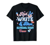 Groovy Red White Blue Occupational Therapy Crew 4 juillet T-Shirt